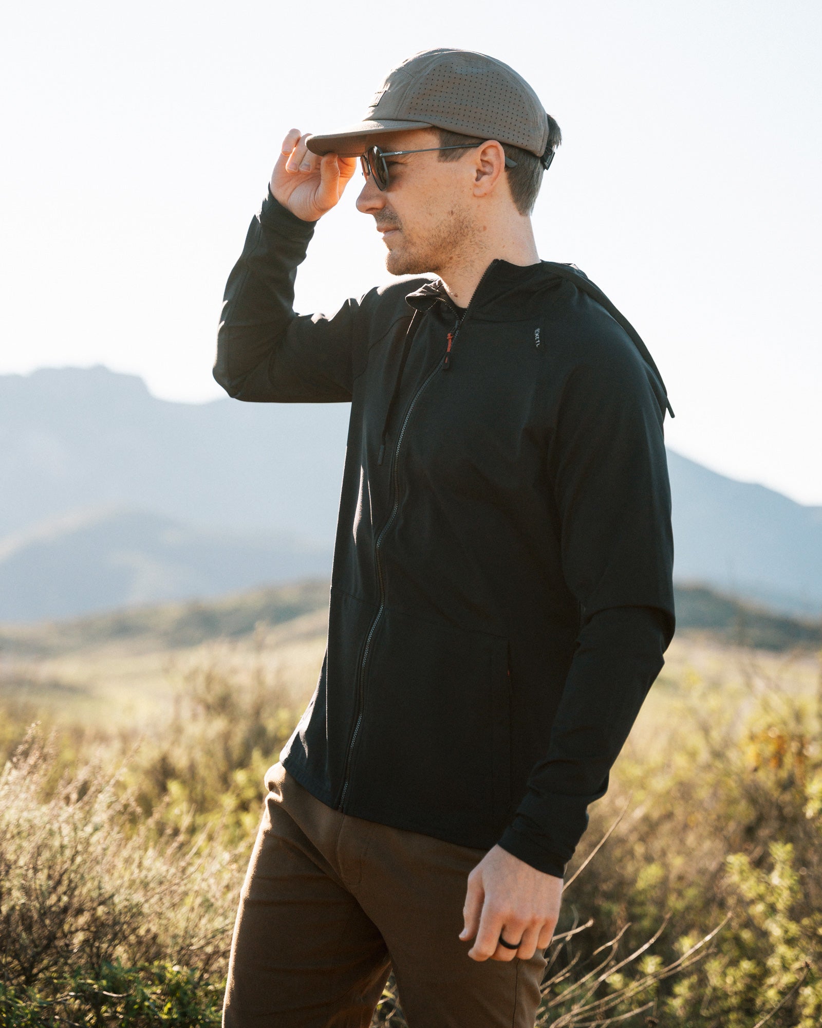 KETL MilesBound Zip Travel Hoodie | Lightweight Stretchy Travel Layer