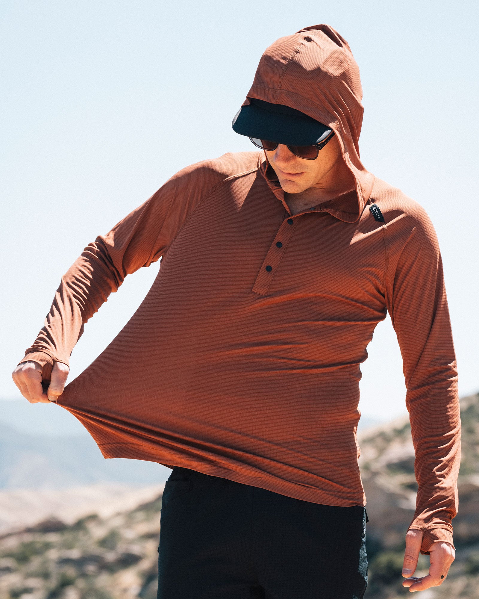 NoFry Four Snap Sun Hoodie | Lightweight, Breathable UPF 30+
