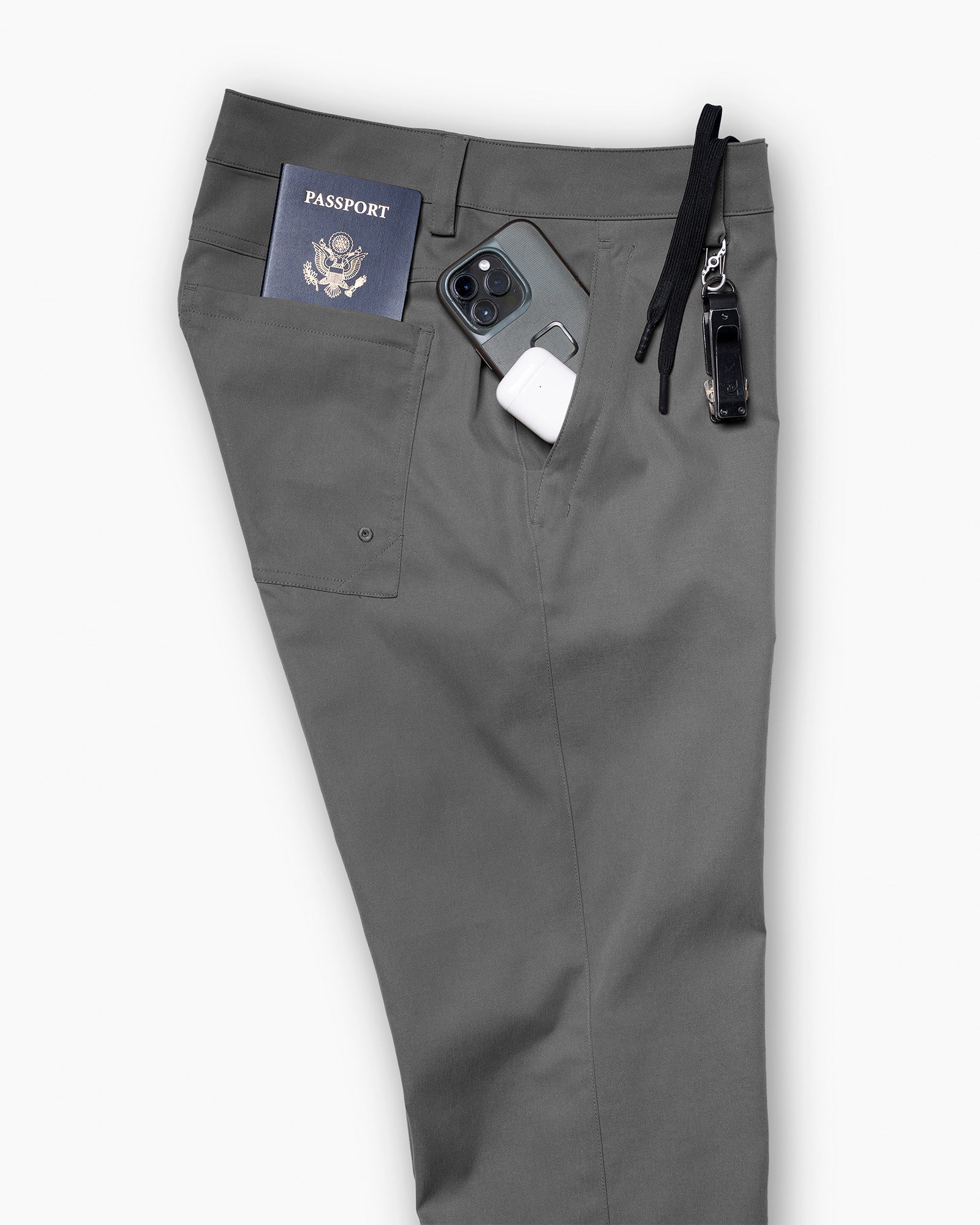 Men's Travel Pants with Zipper Pockets | Tomfoolery Straight Fit