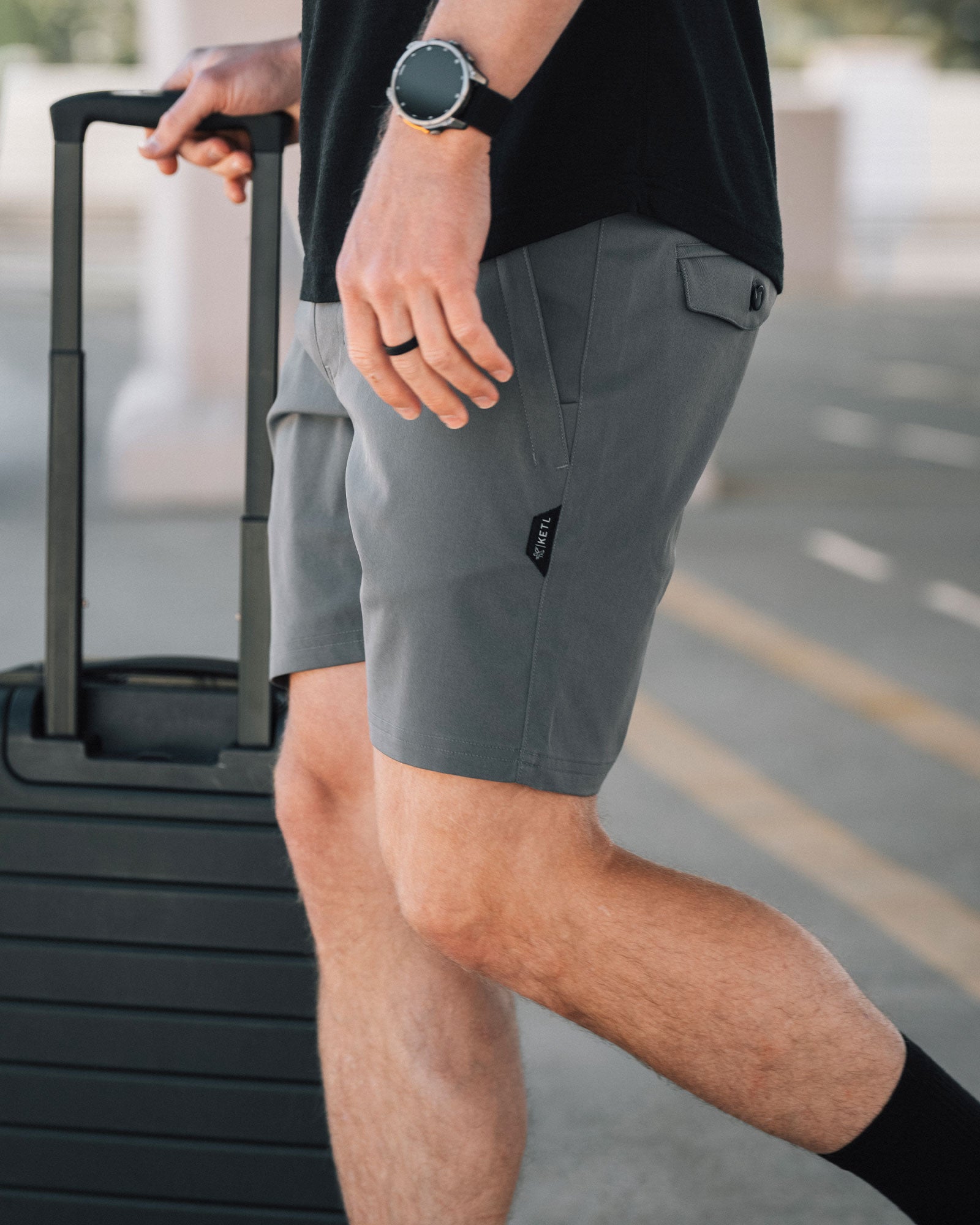 Excel humanム-トンシ-ソ Tomfoolery Travel Chino Shorts | Stretchy, Packable Travel Shorts