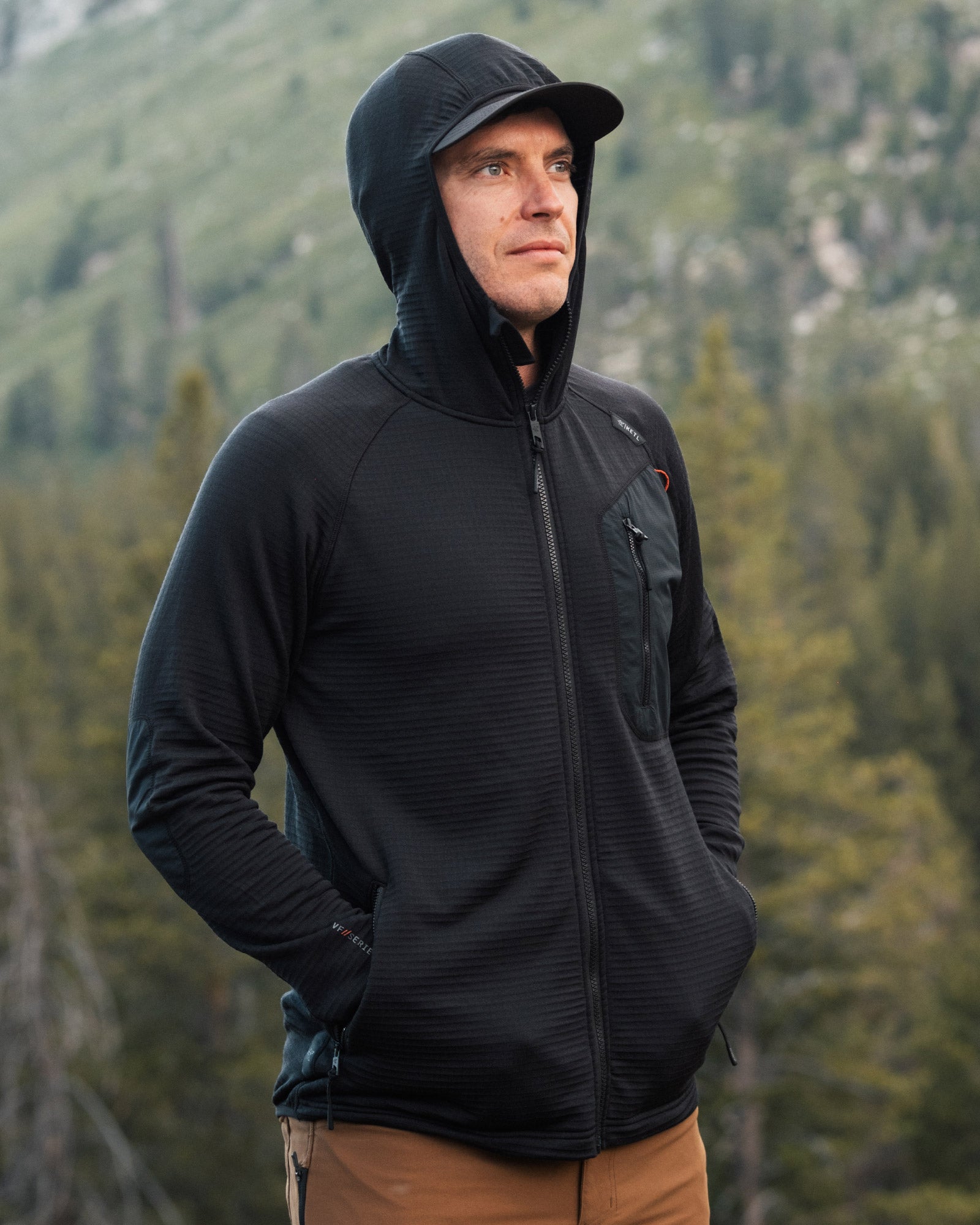 KETL RLT Merino Thermal Hoodie | Durable Outdoor Grid Thermal Hoodie